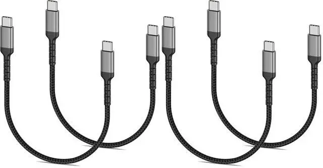 Main image of 1.5ft USB C Charging Cable, 4 Pack Braided USB C to USB C Cable 60W/3A CarPlay USBC Cord Compatible with iPhone 15 Samsung Galaxy S23 Ultra Google Pixel, Short USB C to C Cable for Car