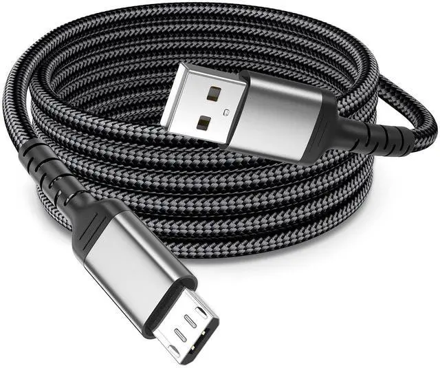 Main image of 6FT Micro USB Cable for Samsung Galaxy S6, PS4 Controller, Old Android Charger, High Speed 2.0 USB A to USB Micro Charging Cord Replacement for Kindle -Black