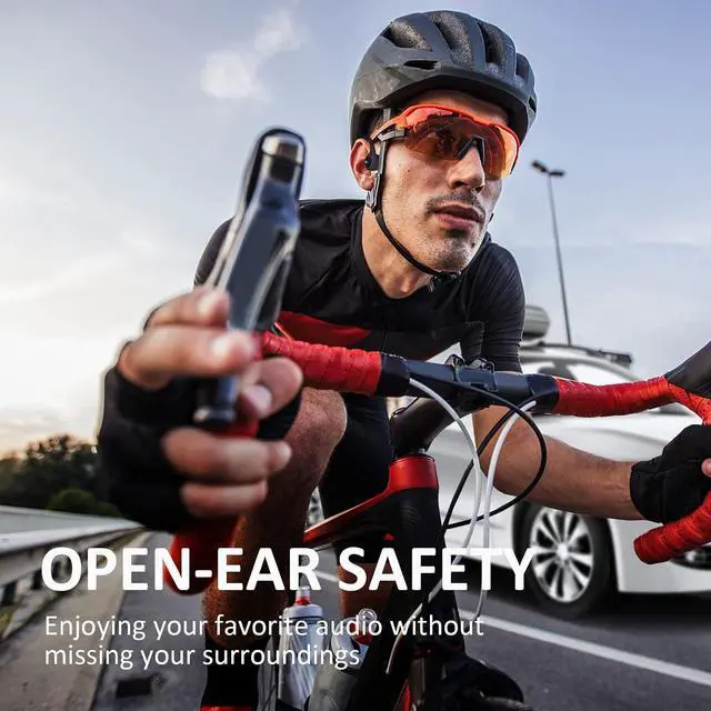 Alt view image 4 of 7 - Bone Conduction Headphones - Open-Ear Headphones with MIC, Bluetooth 5.4, 20Hr Long Battery Life, IPX5 Waterproof for Sports Workouts Cycling Running Gym Hiking,Black