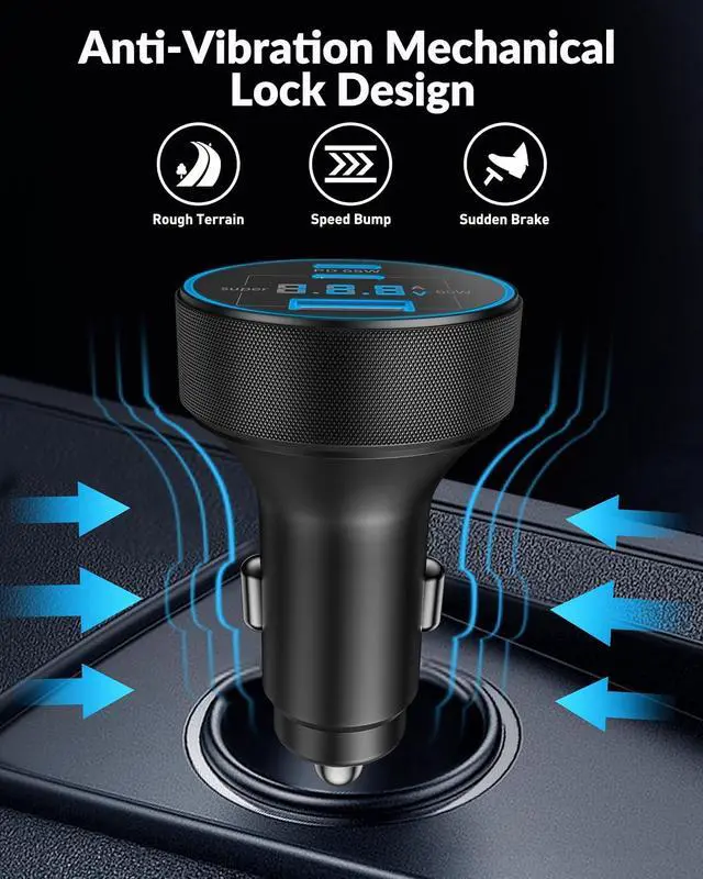 Alt view image 7 of 7 - Car Charger USB C, 130W 3-Port Fast Cigarette Lighter USB Charger Adapter