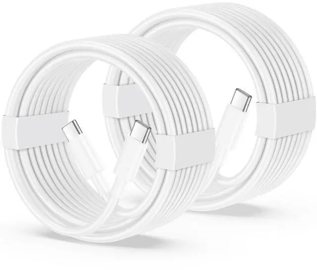 Main image of USB C to USB C Cable, 2Pack 60W Fast Charging for iPhone 17 16 Charger Cord