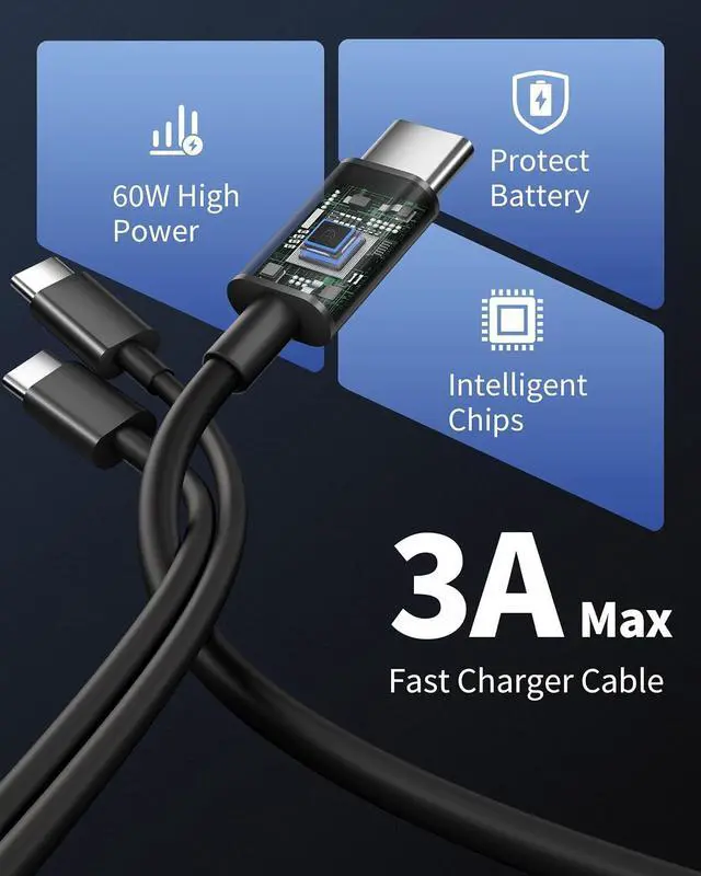 Alt view image 4 of 4 - USB C to USB C Charging Cable for Phone 16 Charger Fast 6ft Long Power Cord