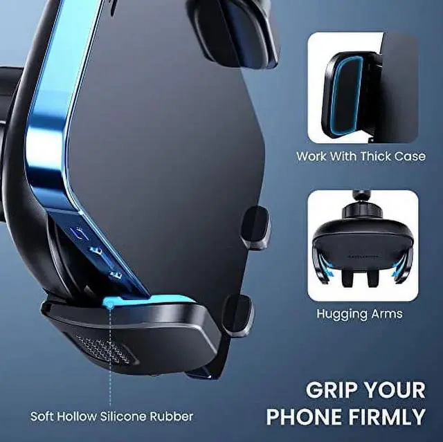 Alt view image 7 of 7 - Cell Phone Holder for Car Phone Mount Long Arm Dashboard Windshield Car Phone Holder Anti-Shake Stabilizer Phone Car Holder Compatible with All Phone Android Smartphone, Black