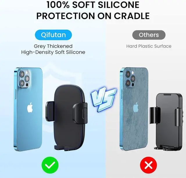 Alt view image 4 of 7 - Cell Phone Holder Long Arm Dashboard Windshield Car Phone Holder Anti-Shake Stabilizer Phone Car Holder Compatible with Phone Smartphone Grey