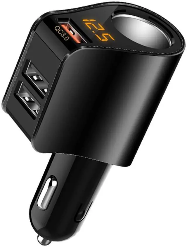 Main image of 3 USB Car Charger,Fast Charging,Cigarette Lighter Adapter