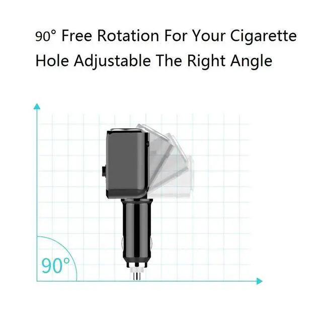 Alt view image 6 of 7 - 2 Socket Cigarette Lighter Adapter,fit Cigarette Butt,2 USB