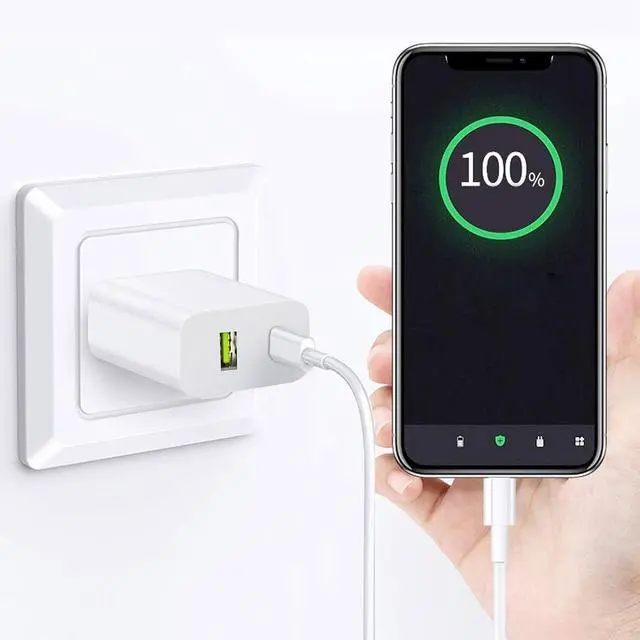 Alt view image 5 of 7 - 2 Pack USB C Charger Block, Dual Port Type C Wall Charger Fast Charging 20W Power Adapter Cube for iPhone 14/14 Pro/14 Pro Max/14 Plus/13/12/11, XS/XR/X, iPad, Samsung, More