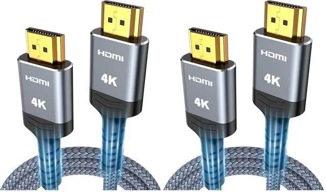 Main image of HDMI Cable 6.6 ft, 4K Ultra High Speed HDMI to HDMI Cord (Pack of 2)