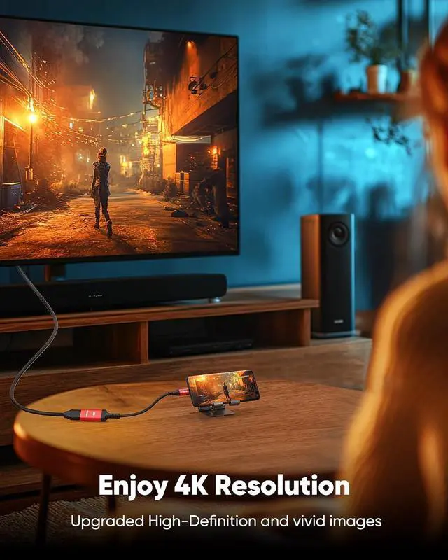 Alt view image 5 of 7 - USB C to HDMI Adapter for Home Office (4K@60Hz) for Laptop