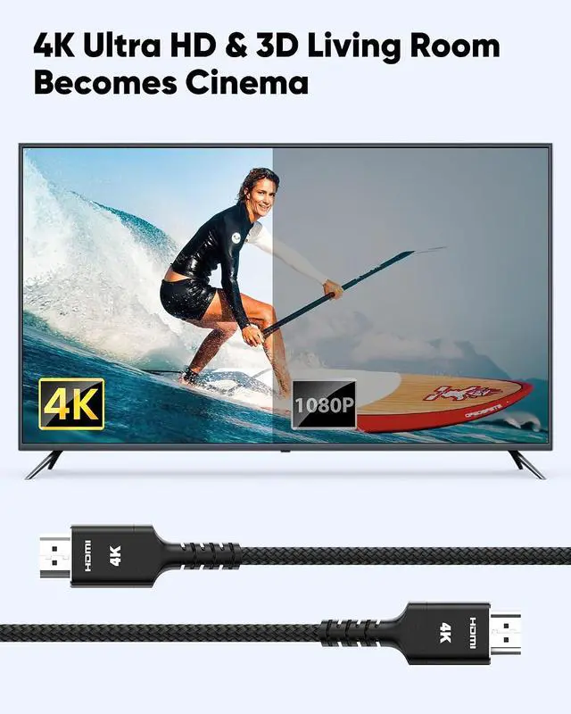 Alt view image 4 of 7 - 20FT 4K HDR HDMI Cable High Speed HDMI 2.0 Cables