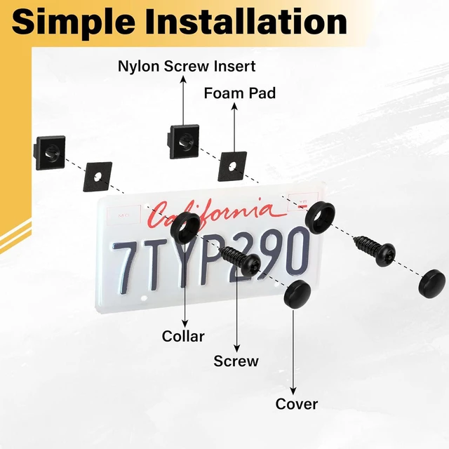 Alt view image 5 of 7 - 200 PCS Car Plastic Trim Rivets Push Clip Fastener, 8mm Fender Clips