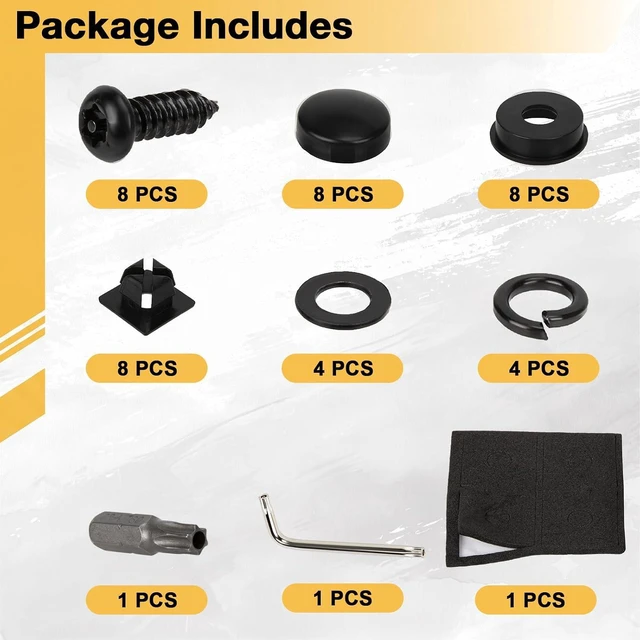 Alt view image 7 of 7 - 200 PCS Car Plastic Trim Rivets Push Clip Fastener, 8mm Fender Clips