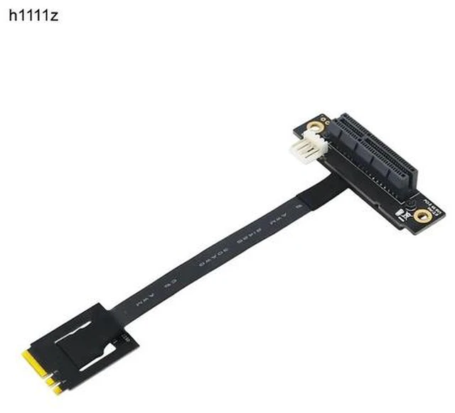 Main image of PCIE Riser Cable 270 Degree M2 NGFF Key A-E To PCI-E 4X Adapter Converter 4P FDD Power Connector Riser for PCI-E Tester Extender