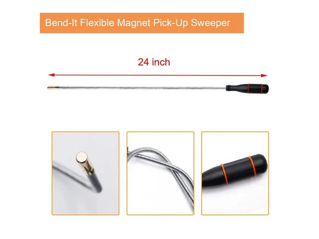 Alt view image 3 of 5 - 3 Pack Telescoping Magnet Pick-up Tool Set - Retrieving Telescoping Magnet Pickup ToolsExtendable Magnetic Pick Up ToolsBendable Spring Magnet Stick