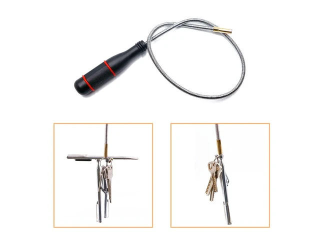 Alt view image 5 of 5 - 3 Pack Telescoping Magnet Pick-up Tool Set - Retrieving Telescoping Magnet Pickup ToolsExtendable Magnetic Pick Up ToolsBendable Spring Magnet Stick