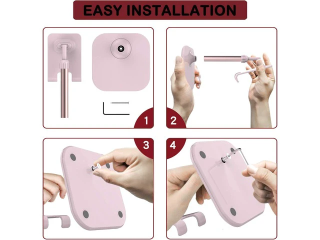 Alt view image 5 of 7 - Cell Phone Stand Phone Stand for Desk Phone Holder Stand Compatible with iPhone and All Mobile Phones Tablet Christmas Stocking Stuffers Gifts for Adults Women Men Mom Wife Pink