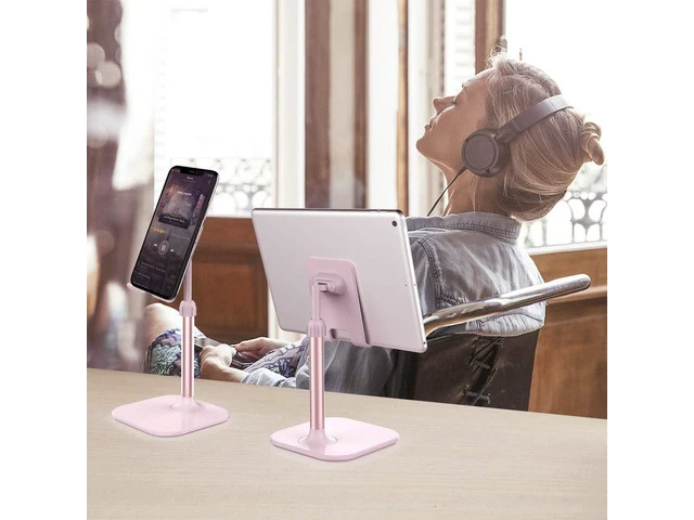 Alt view image 7 of 7 - Cell Phone Stand Phone Stand for Desk Phone Holder Stand Compatible with iPhone and All Mobile Phones Tablet Christmas Stocking Stuffers Gifts for Adults Women Men Mom Wife Pink