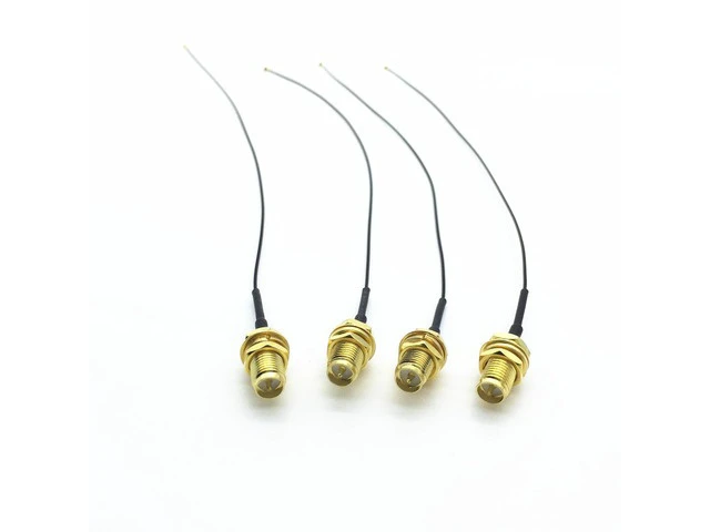 Alt view image 3 of 4 - 4Pcs U.FL IPEX MHF4 to RP-SMA 0.81mm RF Pigtail Cable Antenna for NGFF/M.2 25cm/9.8" Wholesale