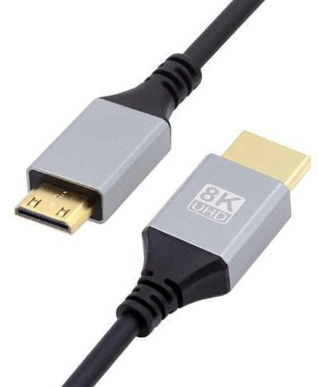 Main image of HDMI 2.1 Cable,HDMI Male to Mini HDMI Male 8K@60Hz 4K@120Hz 48Gbps Ultra High-Speed Gold-Plated Cable 2.0M for TV, Monitor, Computer