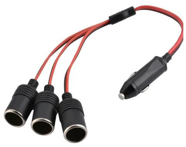 Main image of 4 In 1 Car Charger Cigarette Lighter Splitter Female Socket Plug Power Adapter Connector Auto Cable Input 12V 24V Socket