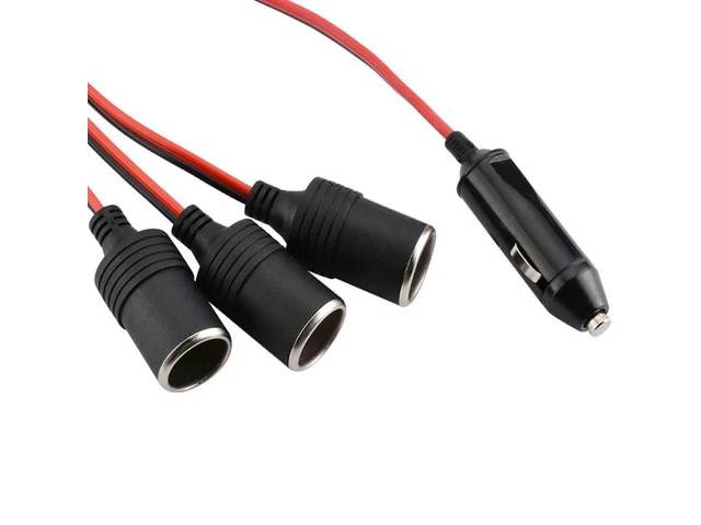 Alt view image 2 of 3 - 4 In 1 Car Charger Cigarette Lighter Splitter Female Socket Plug Power Adapter Connector Auto Cable Input 12V 24V Socket