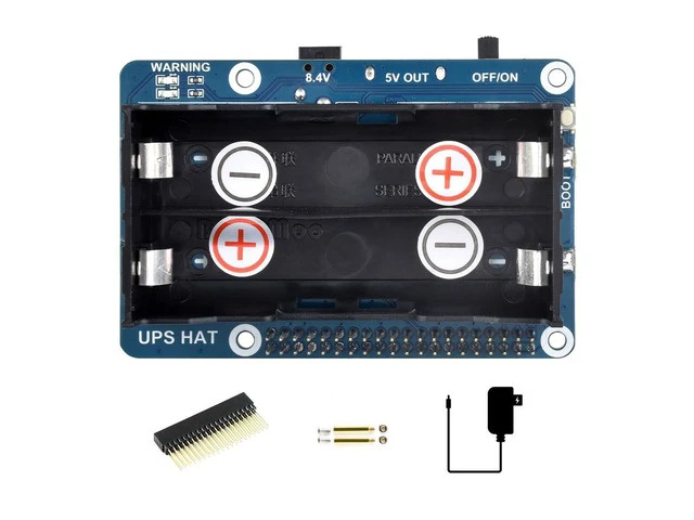 Alt view image 6 of 7 - UPS HAT for Raspberry Pi 5/4B, 5V Uninterruptible Power Supply Charge and Power Output at The Same Time