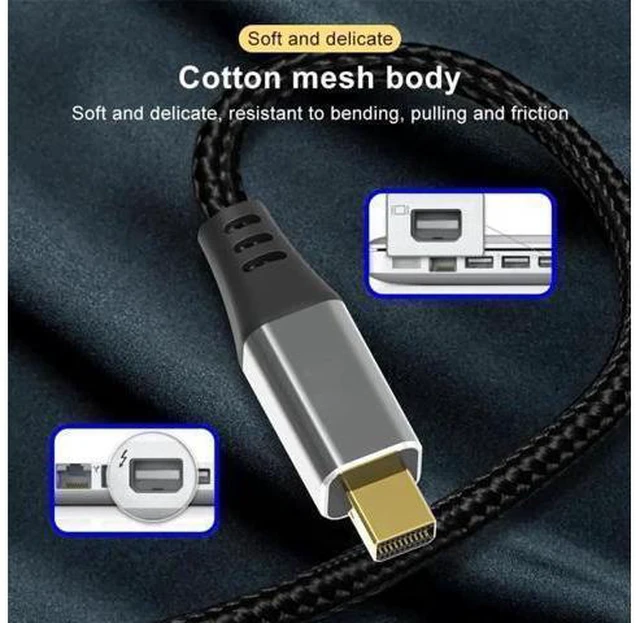 Main image of Mini DisplayPort 1.4 Source to HDMI 2.0 Display 8K 60hz UHD 4K MINI-DP to HDMI Male Monitor Cable