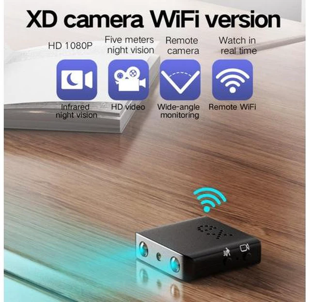 Alt view image 2 of 7 - Smallest Camera Wireless, Mini Nanny Camera HD 1080p with Night Vision, Motion Detection for Security