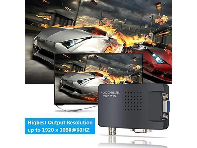 Alt view image 2 of 7 - Converter S-Video VGA to VGA HD 1080P Video Converter Adapter for PC Projector Monitor