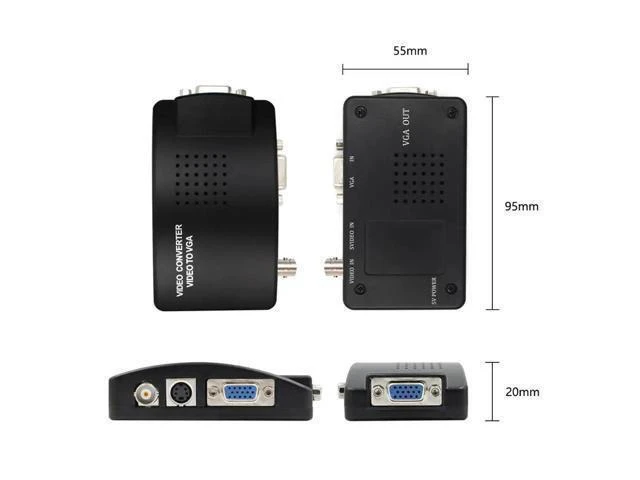 Alt view image 4 of 7 - Converter S-Video VGA to VGA HD 1080P Video Converter Adapter for PC Projector Monitor