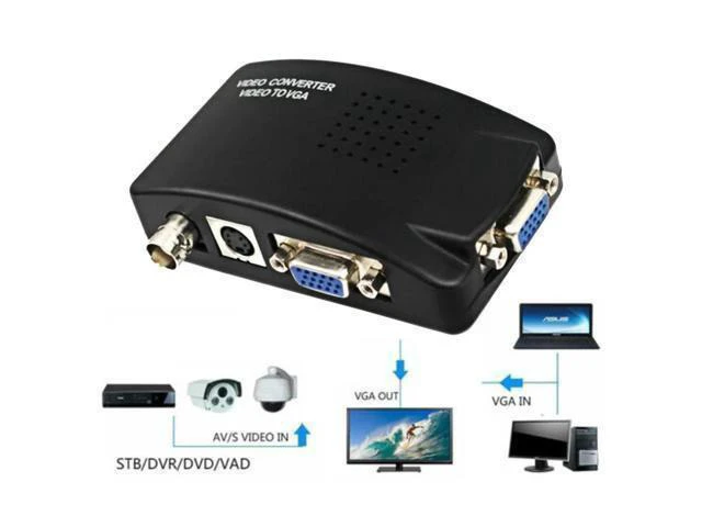 Alt view image 6 of 7 - Converter S-Video VGA to VGA HD 1080P Video Converter Adapter for PC Projector Monitor