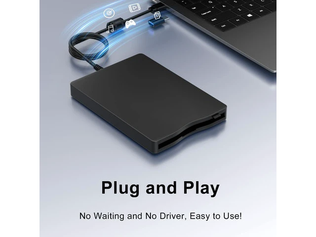 Alt view image 3 of 7 - Floppy Disk Reader,External Floppy Drive, 3.5" USB &Type C Floppy Disk Reader Portable 1.44 MB FDD for PC, Laptop and Desktop Compatible with Windows 2000/XP/Vista/7/8/10/11