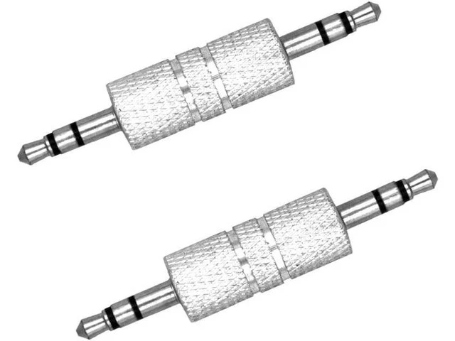 Alt view image 6 of 7 - 3.5 mm Male to Male Audio Connector 1/8 inch Audio Adapter Metal 3.5mm Jack to 3.5mm Jack Adapter. (2)