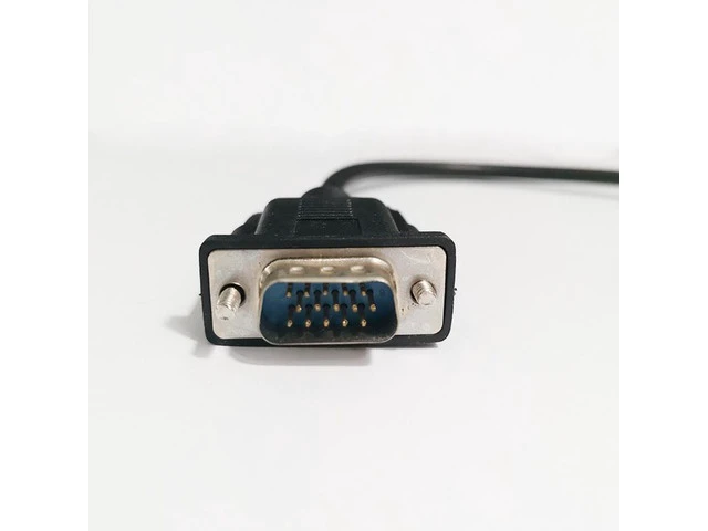 Alt view image 3 of 3 - VGA to HDMI-compatible & VGA Adapter 1 in 2 Out with 3.5mm Audio cables Support VGA to HD-MI VGA PC Projector Multi-port Display