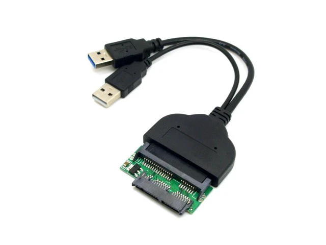 Alt view image 3 of 3 - 1set USB 3.0 to SATA 22Pin & SATA to Micro SATA Adapter for 1.8" 2.5" Hard Disk Driver With Extral USB Power Cable