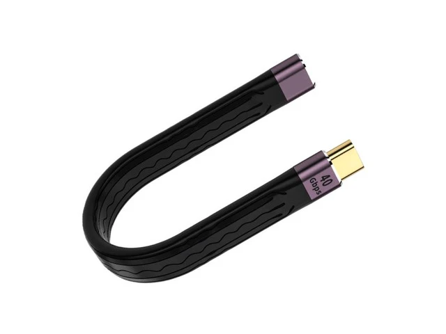 Alt view image 3 of 4 - Type C Female to Type C Male Cable 40gbps Short Type C Sync Data Charger Cable