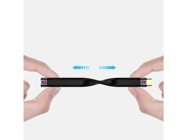 Alt view image 4 of 4 - Type C Female to Type C Male Cable 40gbps Short Type C Sync Data Charger Cable