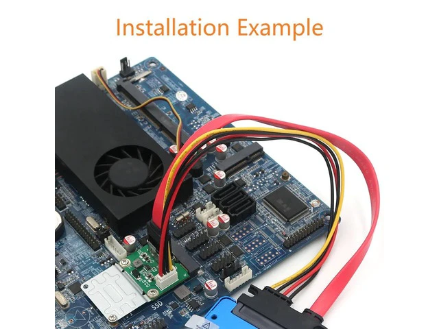Alt view image 2 of 6 - Add On Cards MSATA to SATA 2.5inch Adapter 5V Power Supply with Cable mSATA to SATA 2.5" Riser w/ Mini Card Half to Full Bracket