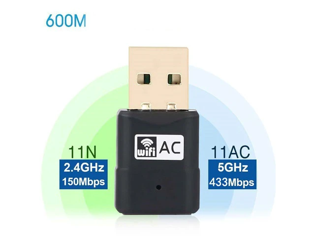 Alt view image 5 of 6 - 600M Mini 2.4G/5.8G Wireless Wifi Receiver AP Transmitter Dual Frequency USB Wireless Network Card