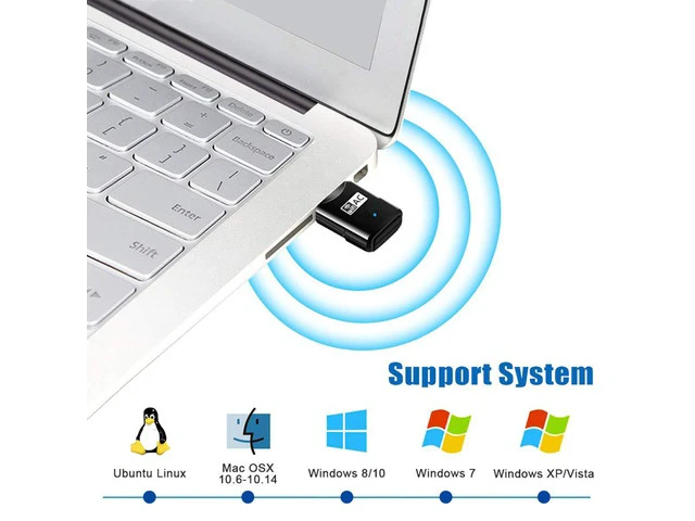 Alt view image 4 of 6 - 600M Mini 2.4G/5.8G Wireless Wifi Receiver AP Transmitter Dual Frequency USB Wireless Network Card