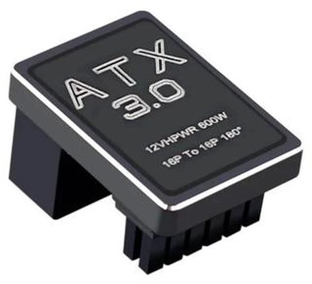 Alt view image 4 of 5 - PCIe5.0 Graphics Card ATX3.0 Power Adapter 12VHPWR 12+4 16Pin 600W Power Supply Adapter Male To Female 180 Degree Turn Connector(Sliver TYPE B)