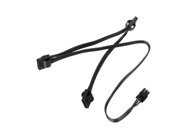 Alt view image 6 of 6 - 6Pin Male 1 to 3 IDE Female Power Supply Splitter Extension Cable for Molex 4Pin Port Multiplier