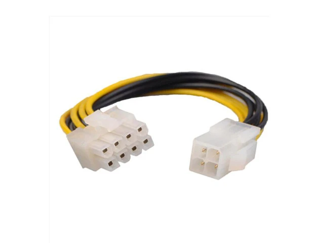Alt view image 2 of 5 - 18cm ATX 4 Pin Male to 8 Pin Female EPS Power Cable Cord Adapter CPU Power Supply Wire Computer Cables Connectors #1010