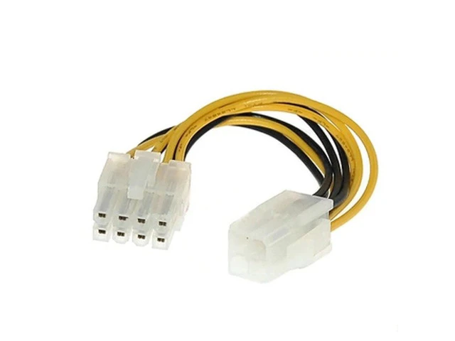 Alt view image 5 of 5 - 18cm ATX 4 Pin Male to 8 Pin Female EPS Power Cable Cord Adapter CPU Power Supply Wire Computer Cables Connectors #1010