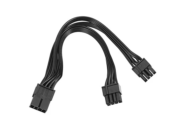 Alt view image 2 of 6 - 20cm Graphics Card 8 Pin Female to 2*8P(6+2)pin Extention Power Cable Male PCIe PCI Express 4 Lines Cable Connector