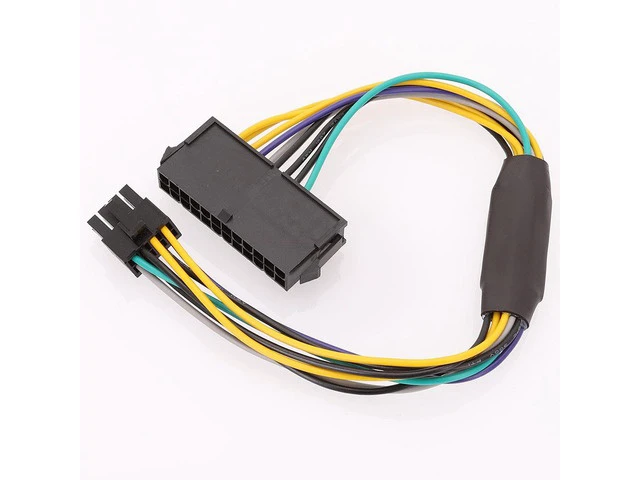 Alt view image 3 of 3 - 24pin To 2-port 6pin Adapter Cable for HP Elite 8100 8200 8300 800G1 Motherboard Power Supply PSU Converter Cord 18AWG 30CM