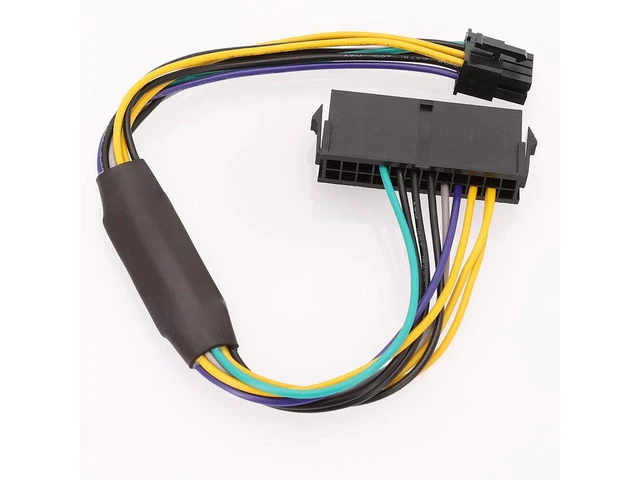 Alt view image 2 of 3 - 24pin To 2-port 6pin Adapter Cable for HP Elite 8100 8200 8300 800G1 Motherboard Power Supply PSU Converter Cord 18AWG 30CM