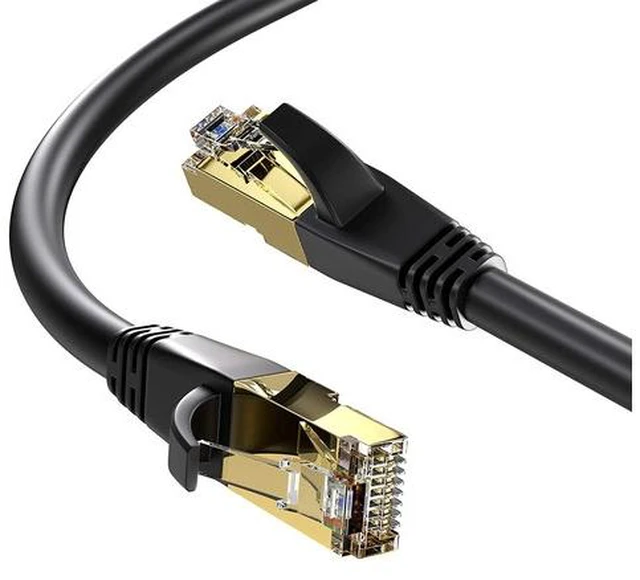 Main image of Ethernet Cable RJ45 Cable 26AWG Cat 8 6Feet (2 Pack) LAN High Speed Network Cable with Gold Plated RJ45 Connector 40Gbps 2000Mhz S/FTP LAN Wires for Gaming Xbox Modem Router