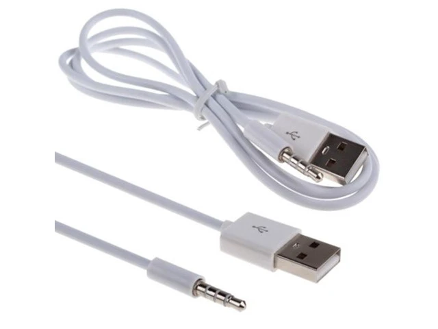 Alt view image 3 of 5 - Aux 3.5mm To USB Male Universal Audio Charging 100cm Metal 2 In 1 Portable Home Adapter Cable