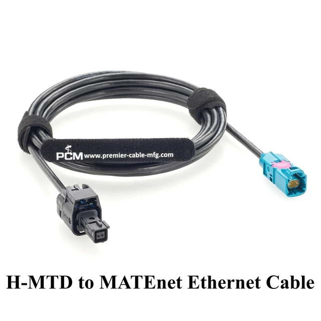 Alt view image 7 of 7 - H-MTD Z Code Male to MATEnet A Code Female Automotive Ethernet Cable (2M)